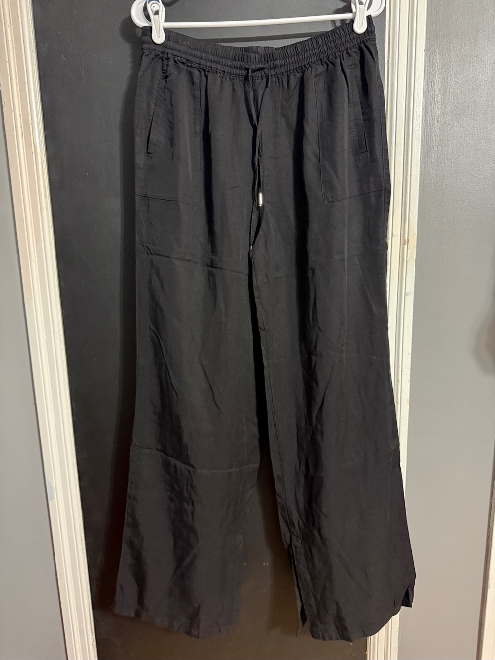 Love Tree Tencel Wide Leg Pull-On Pants Size: L